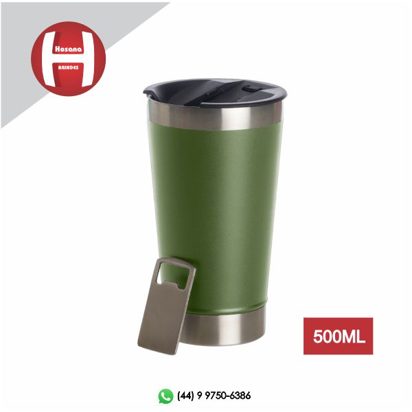 COPO TRMICO 500ML COM ABRIDOR VERDE