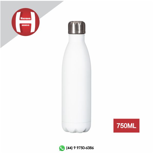 GARRAFA INOX 750ml BRANCA