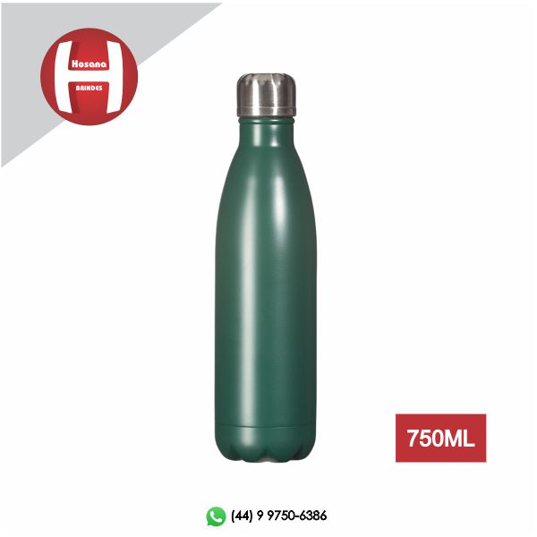 GARRAFA INOX 750ml VERDE FOSCA