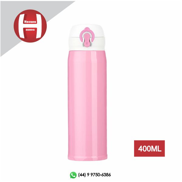 GARRAFA TRMICA INOX 400ml ROSA