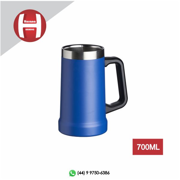 CANECA TRMICA INOX 700ML - AZUL