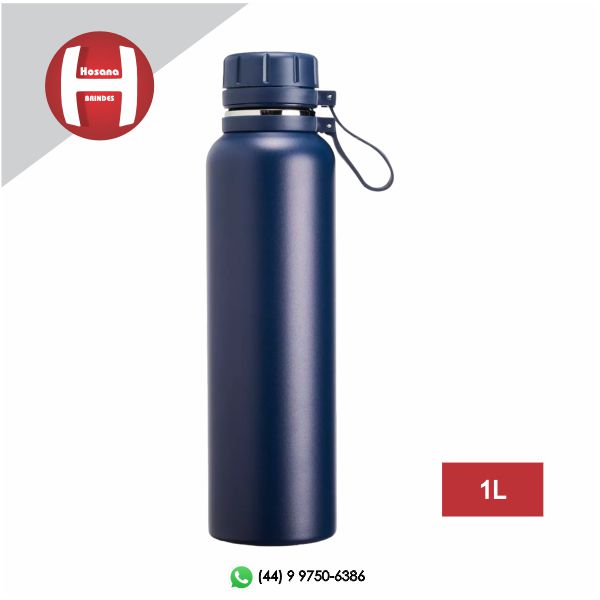 Garrafa Trmica Inox 1L - Azul