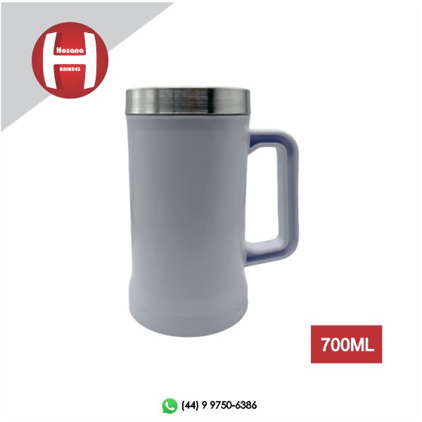 Caneca Semi-trmica 700ml - Branca